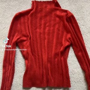 Urban Outfitters Red Long Sleeve Autumn Fall Top / Shirt . Soft - Vintage